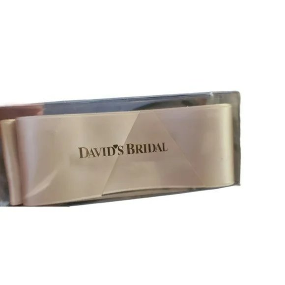 David's Bridal Ribbon Sash Champagne NIB - Picture 2 of 3